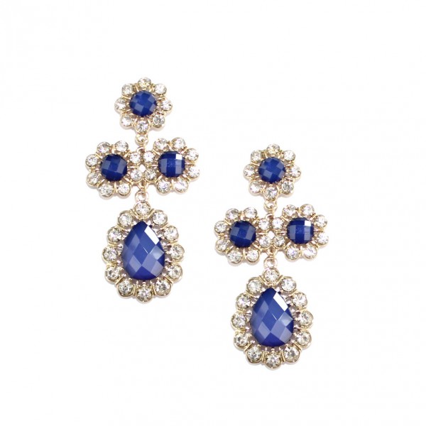 Sapphire Floral Gemstone Earrings
